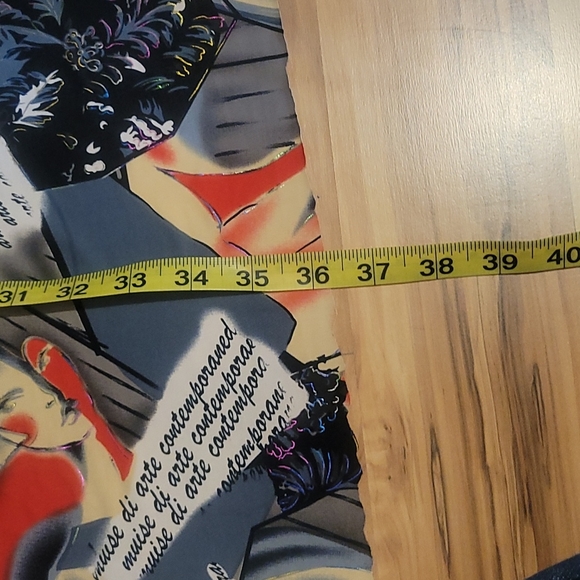 Vintage Remnant Fabric 80s novelty print As Is - Picture 10 of 15